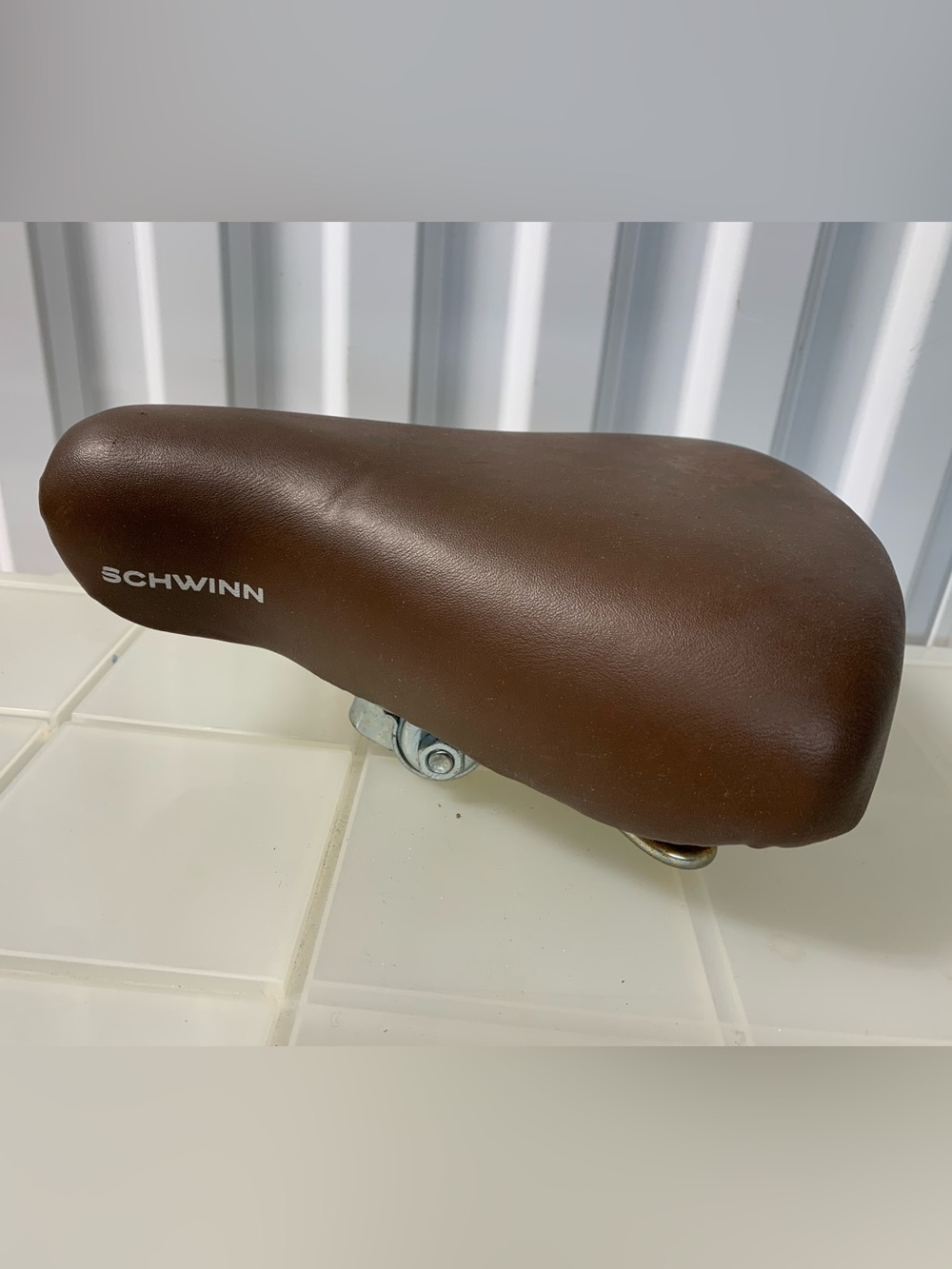 Vintage SCHWINN Cruiser Bicycle Seat Wide Padded With Spring